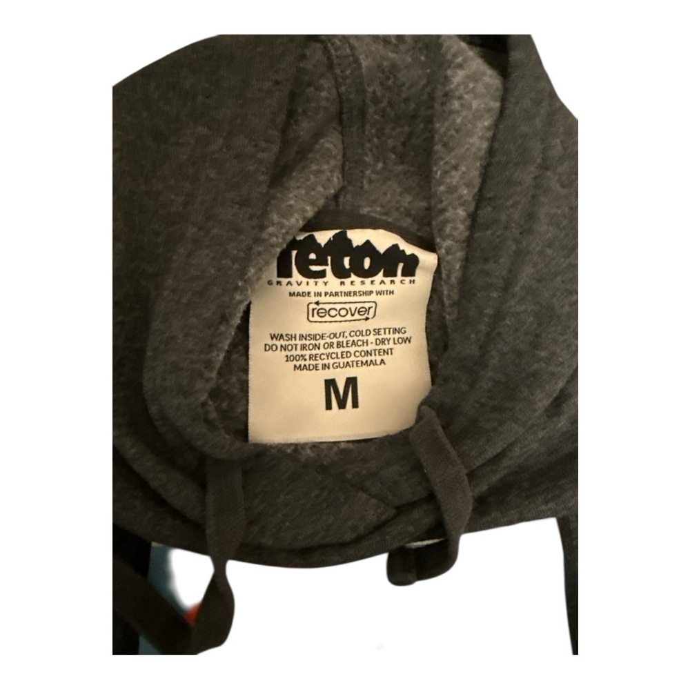 Teton Gravity Kids Sweatshirt Charcoal Graphic Hoodie Size Medium - Picture 3 of 3
